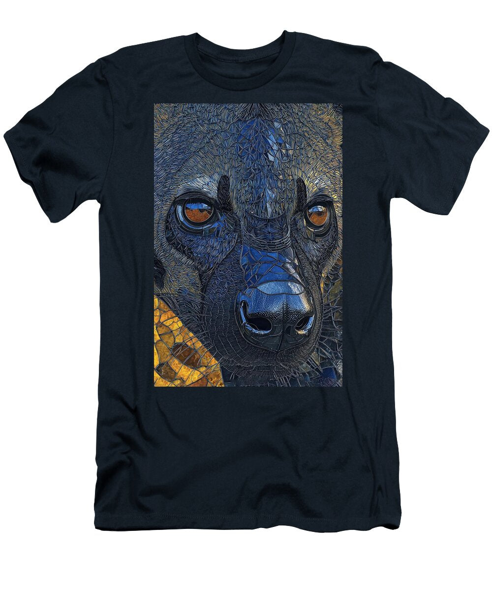 Abstract Wolf Portrait Spotted Hyena Luna Farmer T-Shirt
