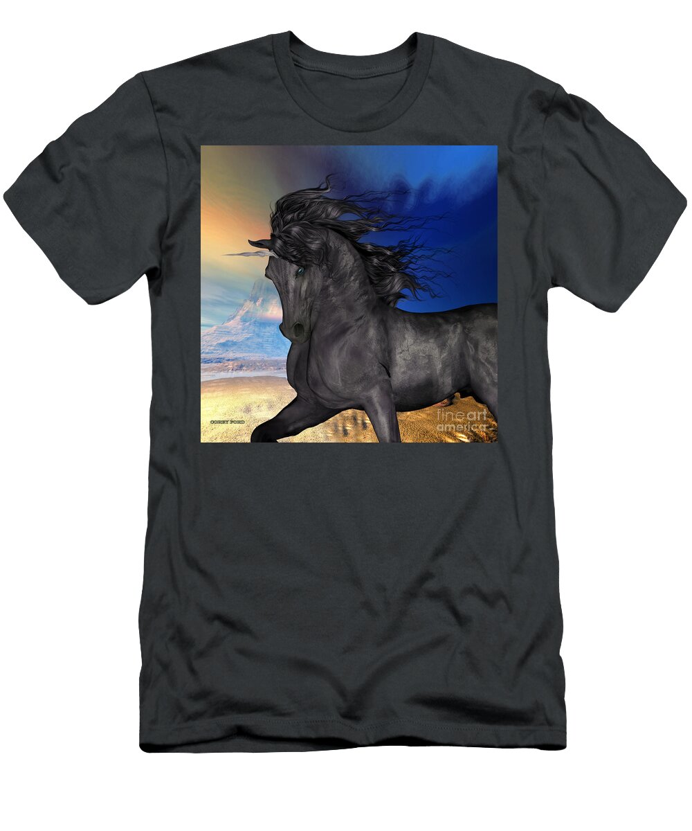 Black Buck Unicorn Corey Ford T-Shirt