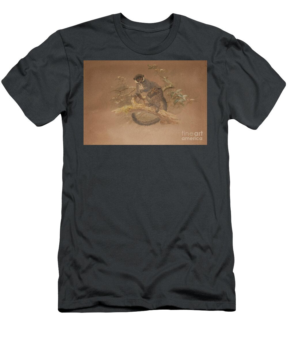 Black Footed Lemur Joseph Wolf T-Shirt