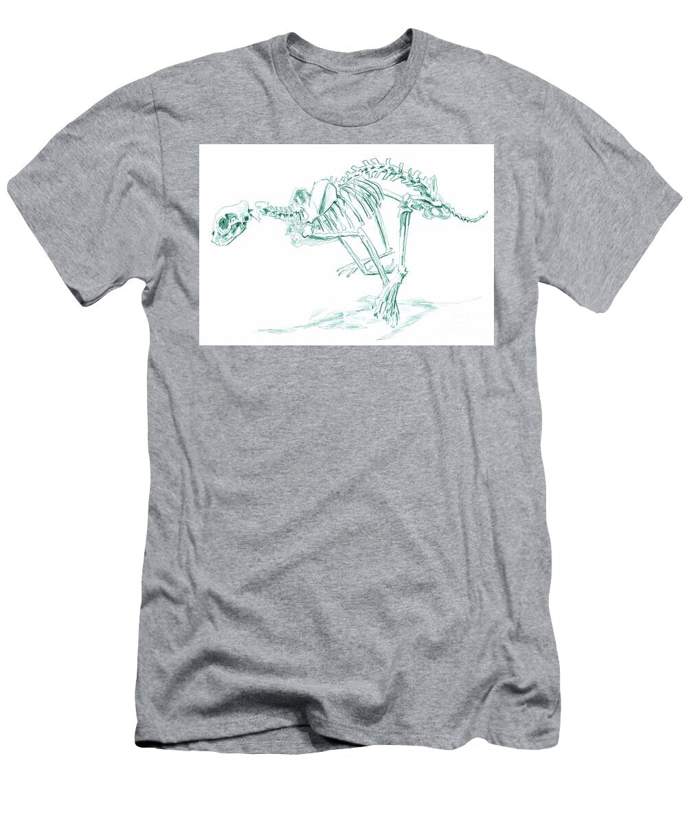 Cheetah Cat Mammal Skeleton Drawing Frank Ramspott T-Shirt