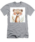 Cute Cheetah Illustration with Floral Accents Sanusi Rotimi T-Shirt