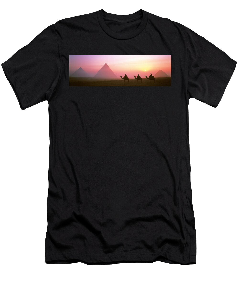 Giza Pyramids Egypt Panoramic Images T-Shirt