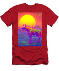 Neon Canine in a Futuristic Landscape Hyena Grayson Sheppard T-Shirt