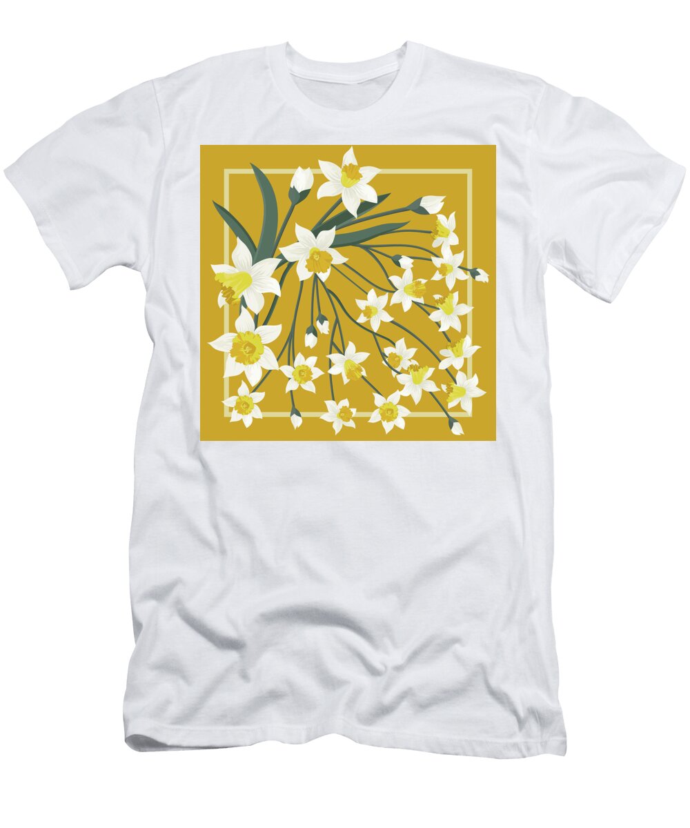 Unusual Scarf Floral Print Modern Style Millefleurs Floral Pretty Background Bandana Pareo Home Textile Design Julien T-Shirt